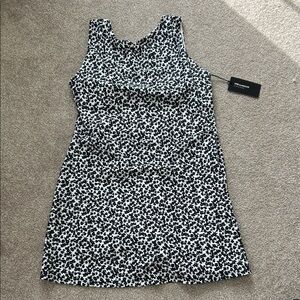 Abercrombie Black and White Patterned Sleeveless Athletic Dress